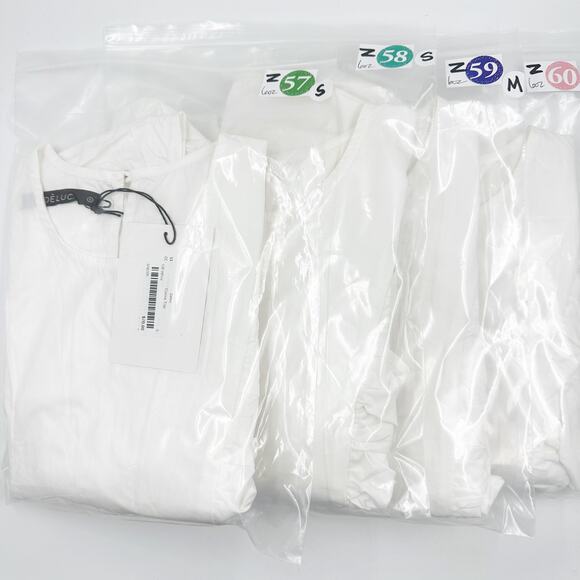 Dèluc Coma White Cotton Popover Blouse Top NEW NWT Small S - Picture 5 of 5